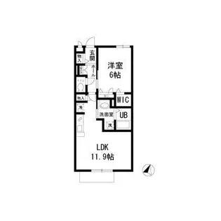 神奈川県川崎市中原区上小田中1【アパート】の間取り