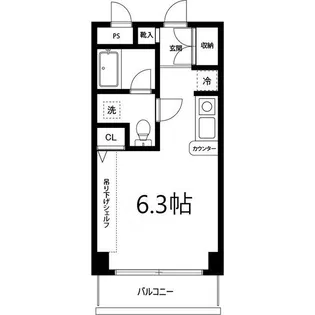 清水ビルフラワーコート【4階】の間取り