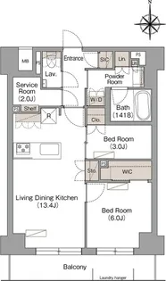 ヴェール・クレール武蔵小杉【1階】の間取り