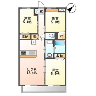 フォートレスJ【2階】の間取り