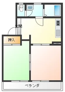 メゾンゴールデンバレー【1階】の間取り