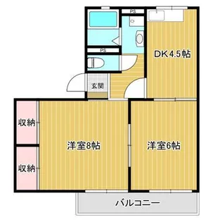 シティハイム プリムロウズB【2階】の間取り