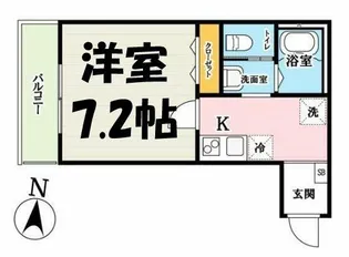 埼玉県吉川市美南1【アパート】の間取り