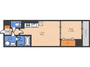 MAXIV大阪山坂【10階】の間取り