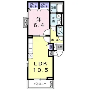 レジデンス酉島【2階】の間取り