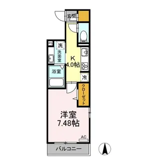 Alluge岐阜(アリュージュ)【3階】の間取り