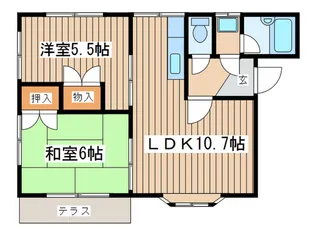 へいせいハイツ【1階】の間取り