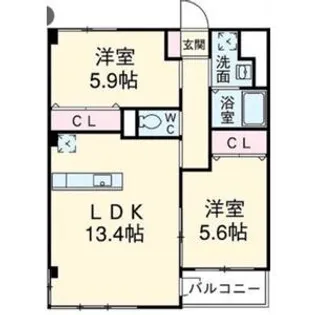 ウインドワード【3階】の間取り