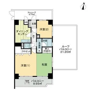 ライオンズマンション藤沢湘南台壱番館【5階】の間取り