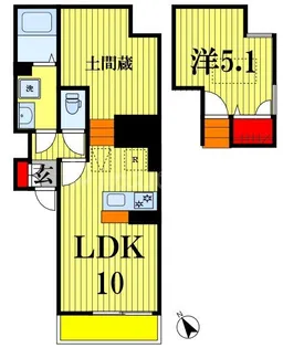 Up stone 大神宮【1階】の間取り