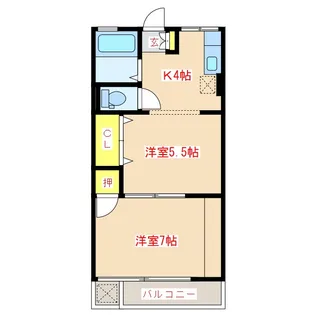 青野ハイツ I【1階】の間取り