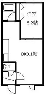 ツインクル西御料AB棟【1階】の間取り