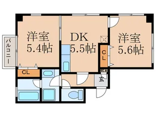 アーバンステージ高宮【3階】の間取り