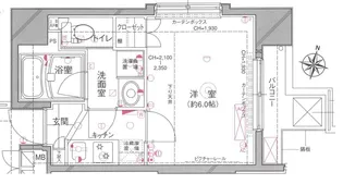 パレステュディオ本郷後楽園【12階】の間取り