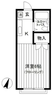 ハイツ大西【1階】の間取り