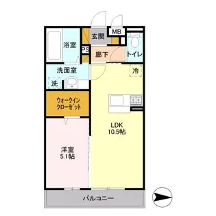 ディアコート鹿放ヶ丘【2階】の間取り