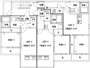 サンフォレスト横浜【3階】の間取り