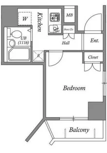 レジデンス横濱関内【5階】の間取り