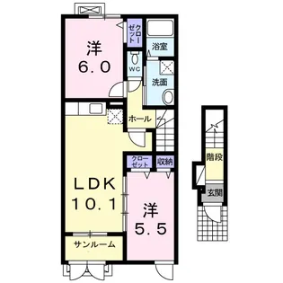ウインベル大山I【2階】の間取り