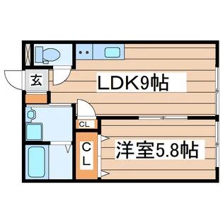 ラフィーノ泉中央【1階】の間取り