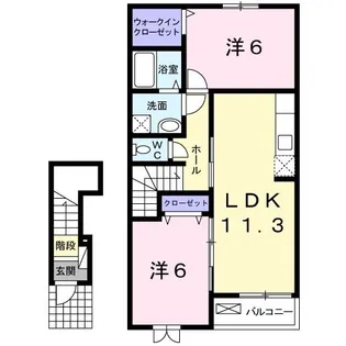 ラフレシールC【2階】の間取り