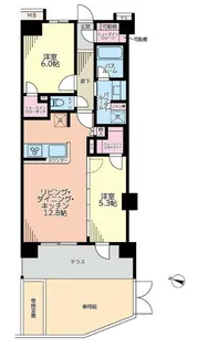 パレステージ江北【1階】の間取り