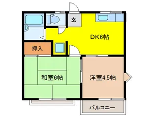 パレグランス【1階】の間取り