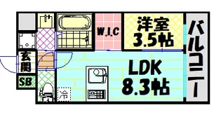 リヴェント難波ウエスト【6階】の間取り