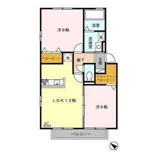 リヴィエール B【2階】の間取り