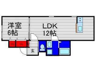 Calm Park Residence【2階】の間取り