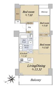 シティテラス目白【13階】の間取り