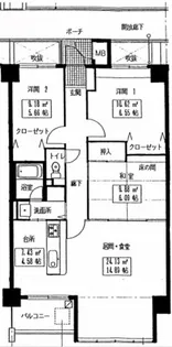 DHハウス三滝【3階】の間取り