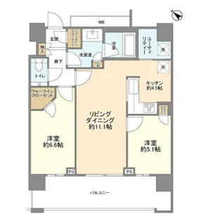 クロスエアタワー【26階】の間取り