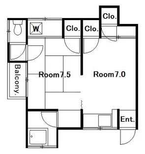 コーポ松島【2階】の間取り