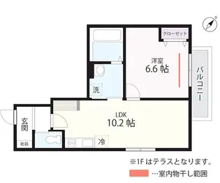 クワイエットクラブハウストゥギャザー横浜元町202【2階】の間取り
