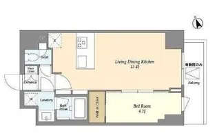 ドゥーエ浅草【13階】の間取り