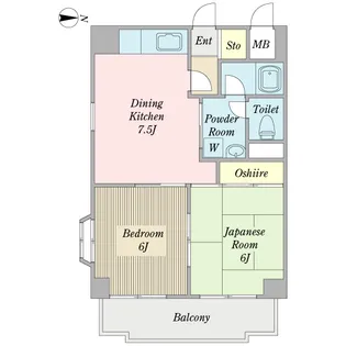 ラディアント関甚【6階】の間取り