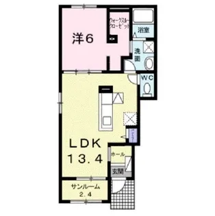 ローズパーク曙【1階】の間取り