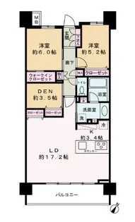 ウィザースレジデンス袖ケ浦II【11階】の間取り