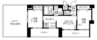 朝日白山マンション【13階】の間取り