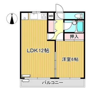 コーポ・ワイエム【1階】の間取り
