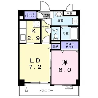 クレメント五位堂【3階】の間取り