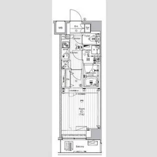 ザ・プレミアムキューブG潮見【2階】の間取り