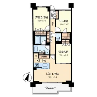 ブランズ碑文谷【3階】の間取り