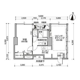 東雲キャナルコートCODAN11号棟【5階】の間取り