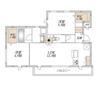 Maison L’aiguille【2階】の間取り