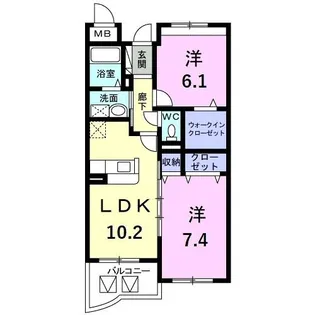 グラン・ポワール【3階】の間取り