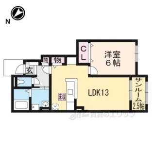 モルトベーネ2【1階】の間取り