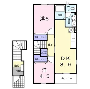 ツインフィオーレA【2階】の間取り