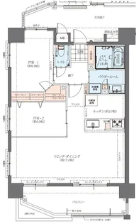 ソルテラス那覇西町ヴォールSea【9階】の間取り